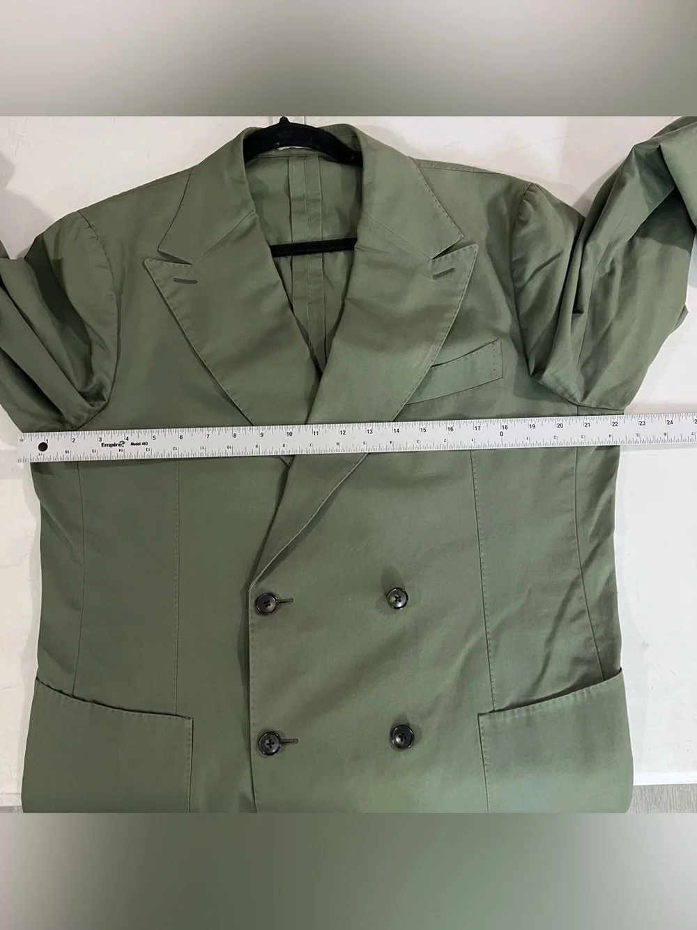 Suitsupply Havana Double Breasted 4 Button Unlined Blazer Mens EU 54 US 44 Green